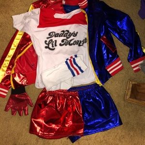 Girls size 8 Harley Quinn & Joker Costumes